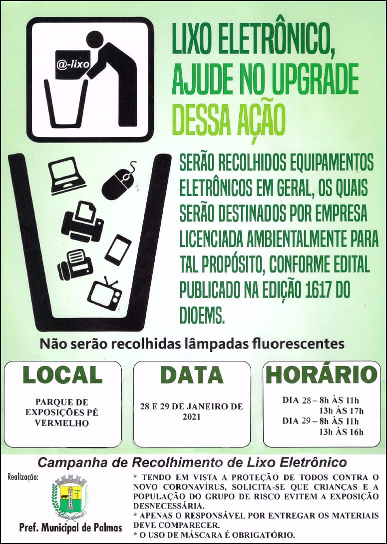 Coleta de lixo eletrônico e óleo de cozinha