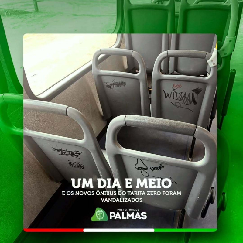 Novos Ônibus do Tarifa Zero Foram Vandalizados