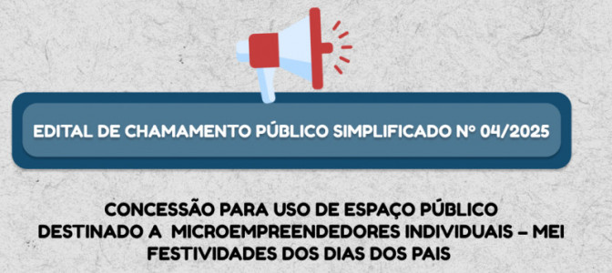 Edital de Chamamento Público Simplificado nº 04/2025