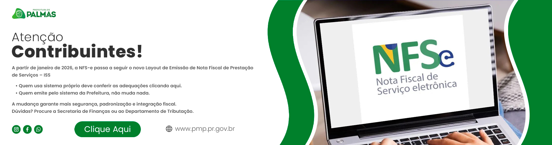 Novo Layout de Emissão de Nota Fiscal de Prestação de Serviços – ISS