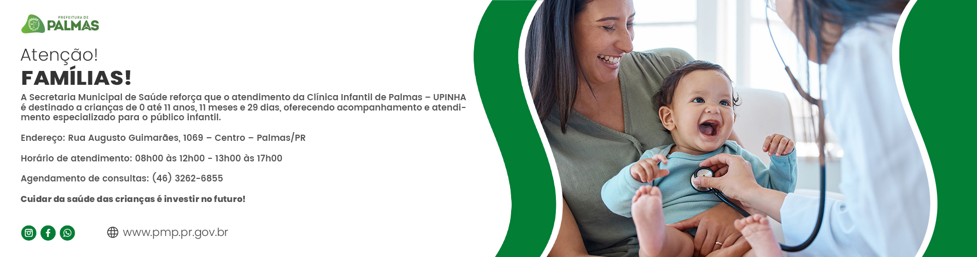 Secretaria de Saúde reforça atendimento da Clínica Infantil de Palmas (UPINHA)