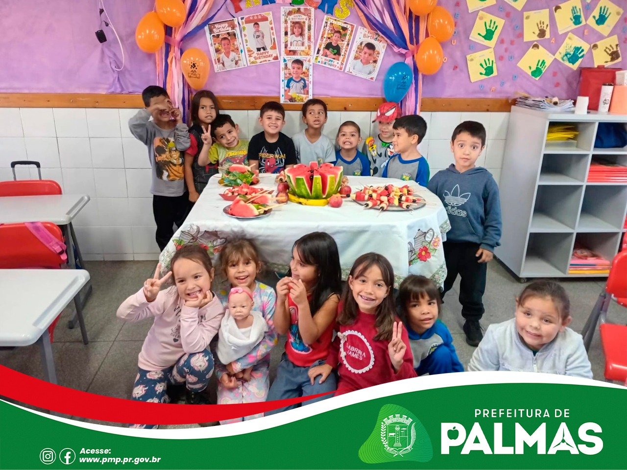CMEI São Francisco realiza Banquete das Frutas em comemoração aos aniversaria