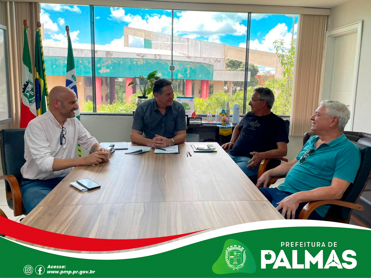 Prefeito recebe representante da Secretaria de Estado do Desenvolvimento Social e Família em reunião institucional