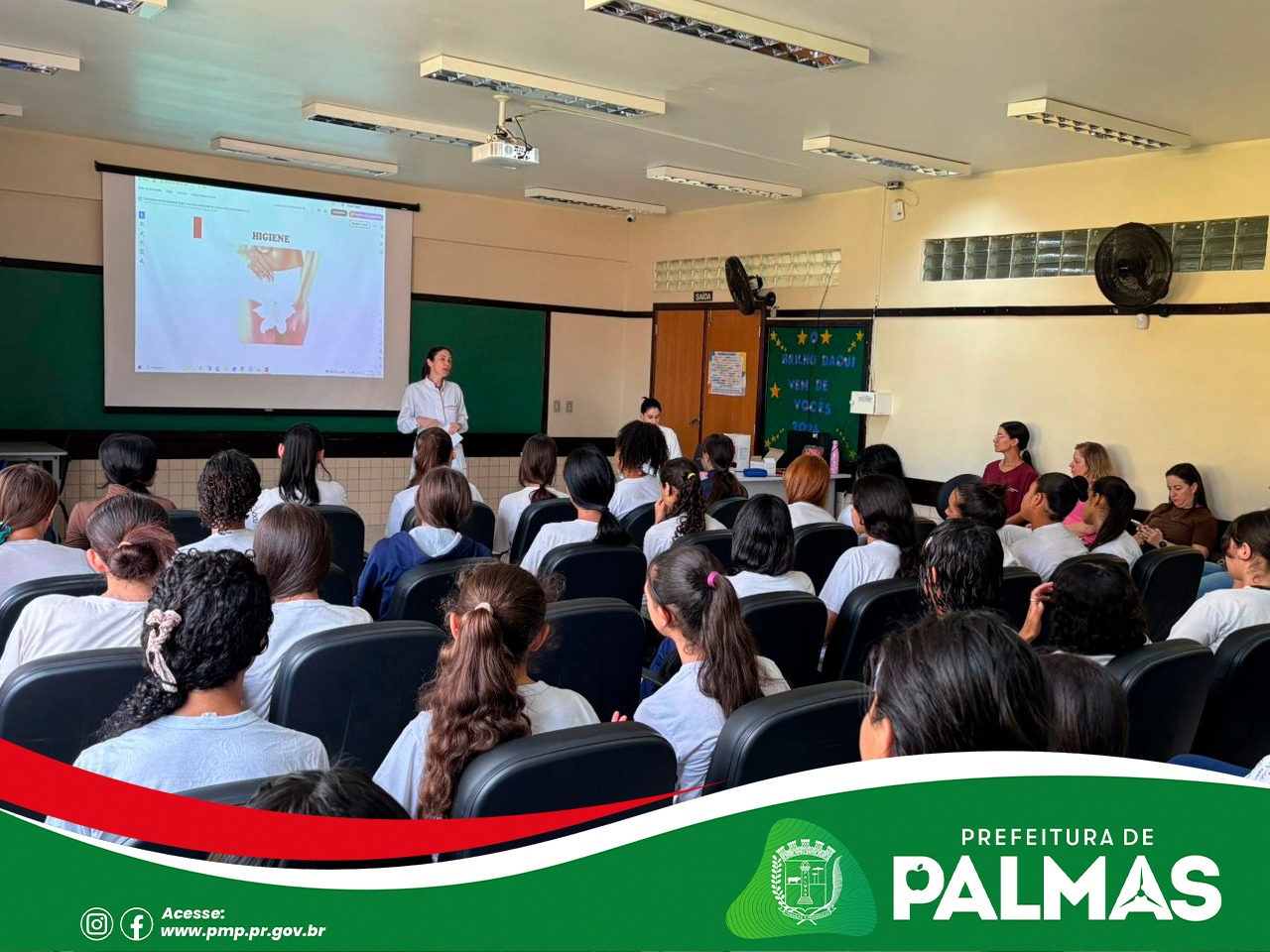 Ação integrada leva orientação sobre saúde feminina a adolescentes em Palmas