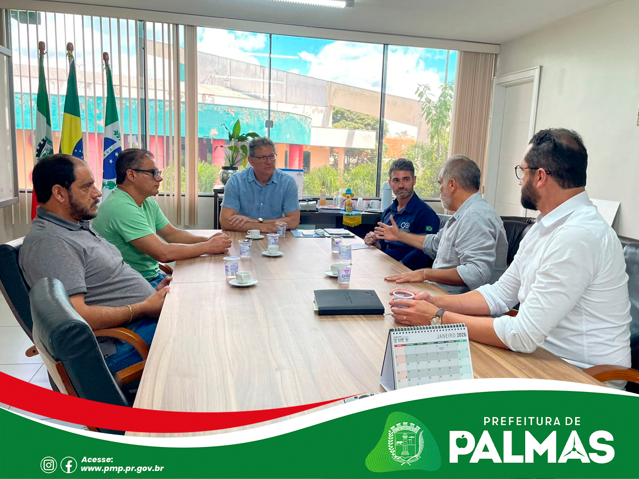 Prefeito Daniel Lângaro recebe representantes de transportadora que planeja implantar indústria em Palmas