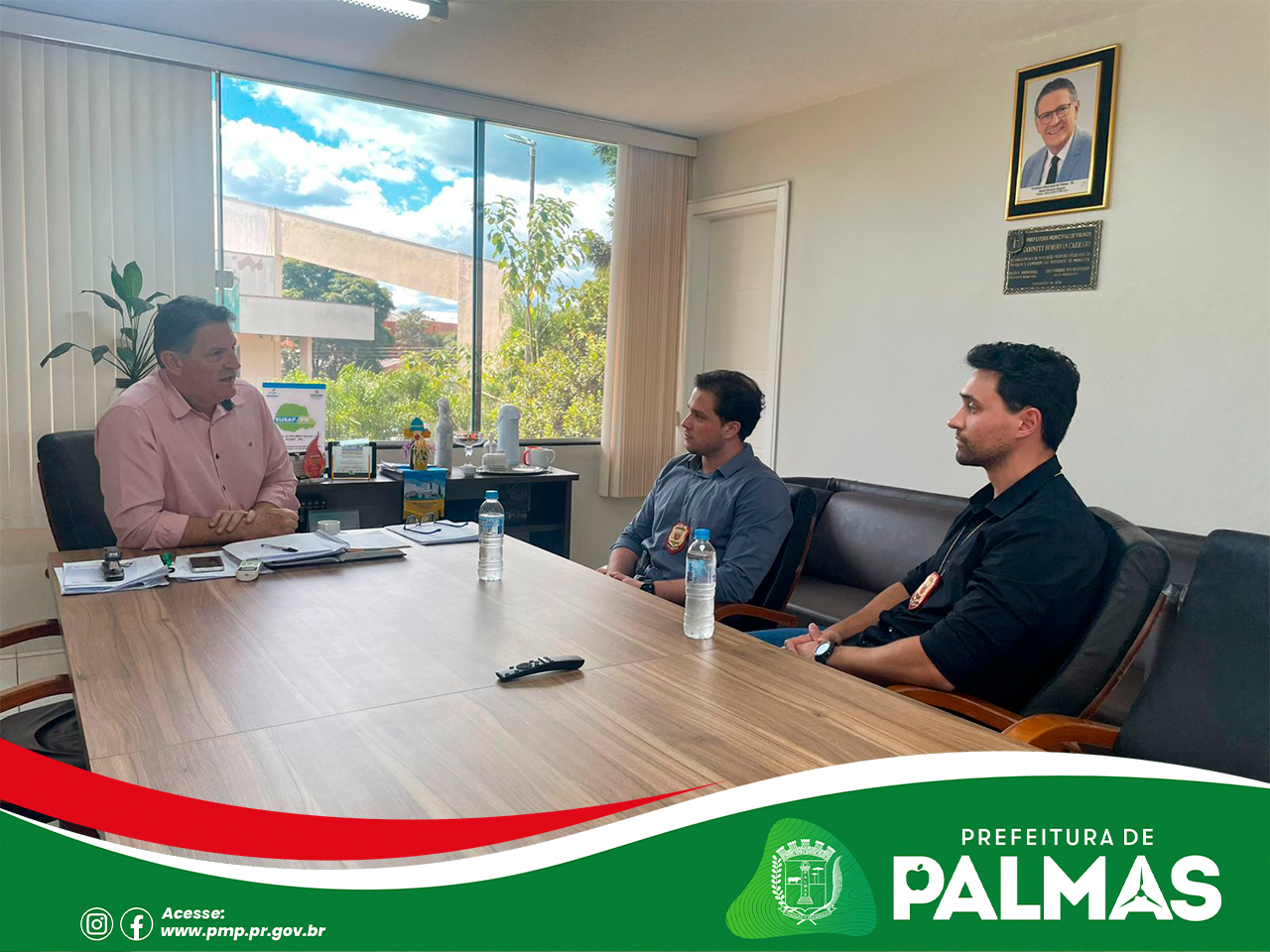 Prefeito Daniel Lângaro recebe novos delegados da Polícia Civil de Palmas