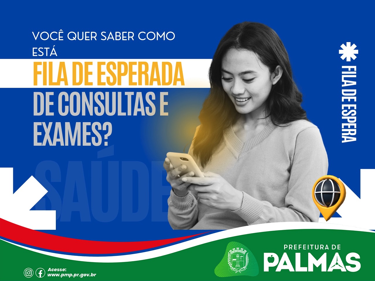 Prefeitura de Palmas divulga vídeo que ensina população a consultar fila de exames e consultas do SUS
