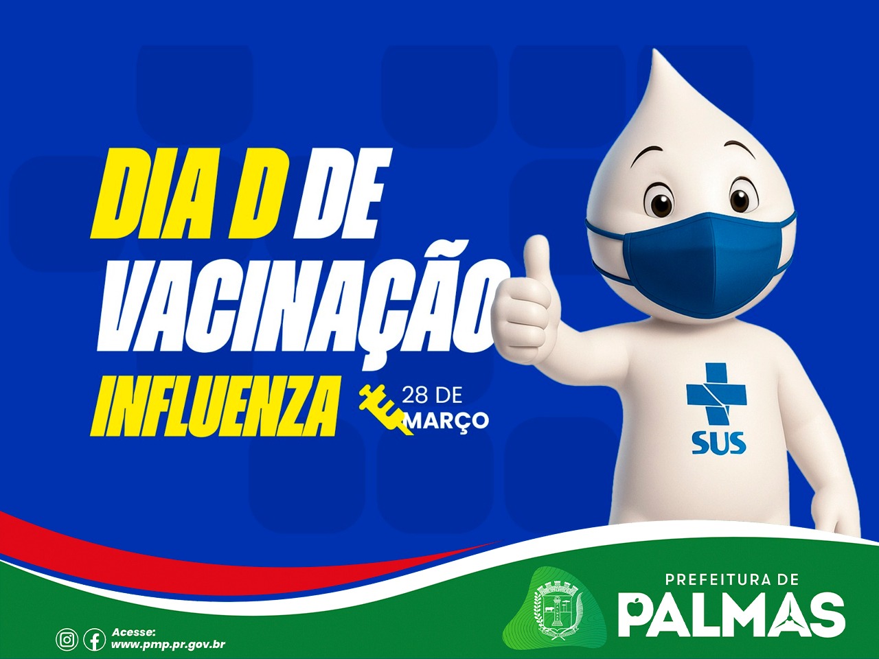 Palmas mobiliza população para o Dia D da Vacinação contra a Influenza neste sábado