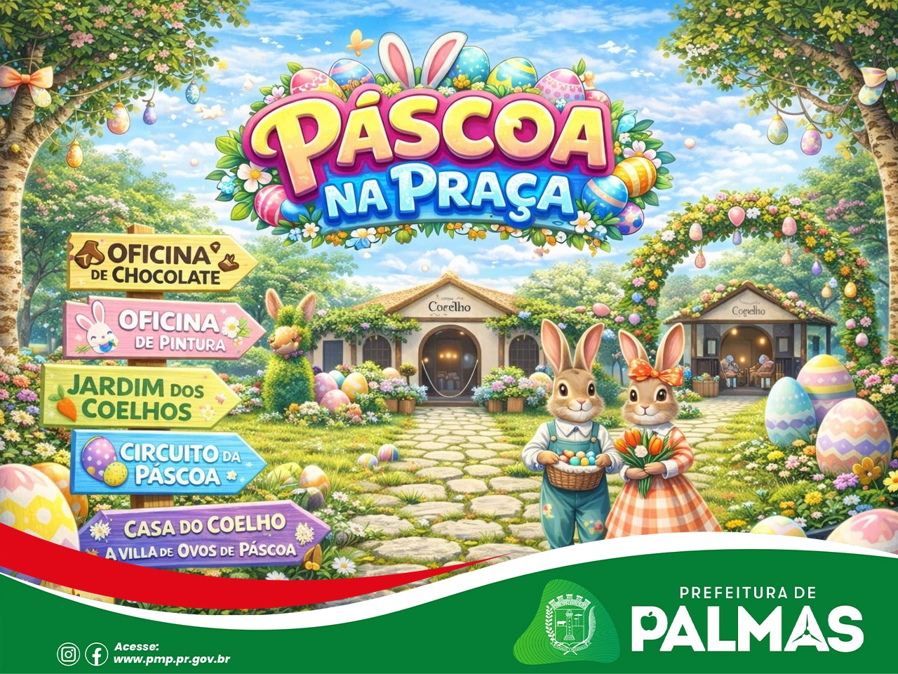 Páscoa na Praça inicia hoje e promete encantar famílias com programação especial em Palmas