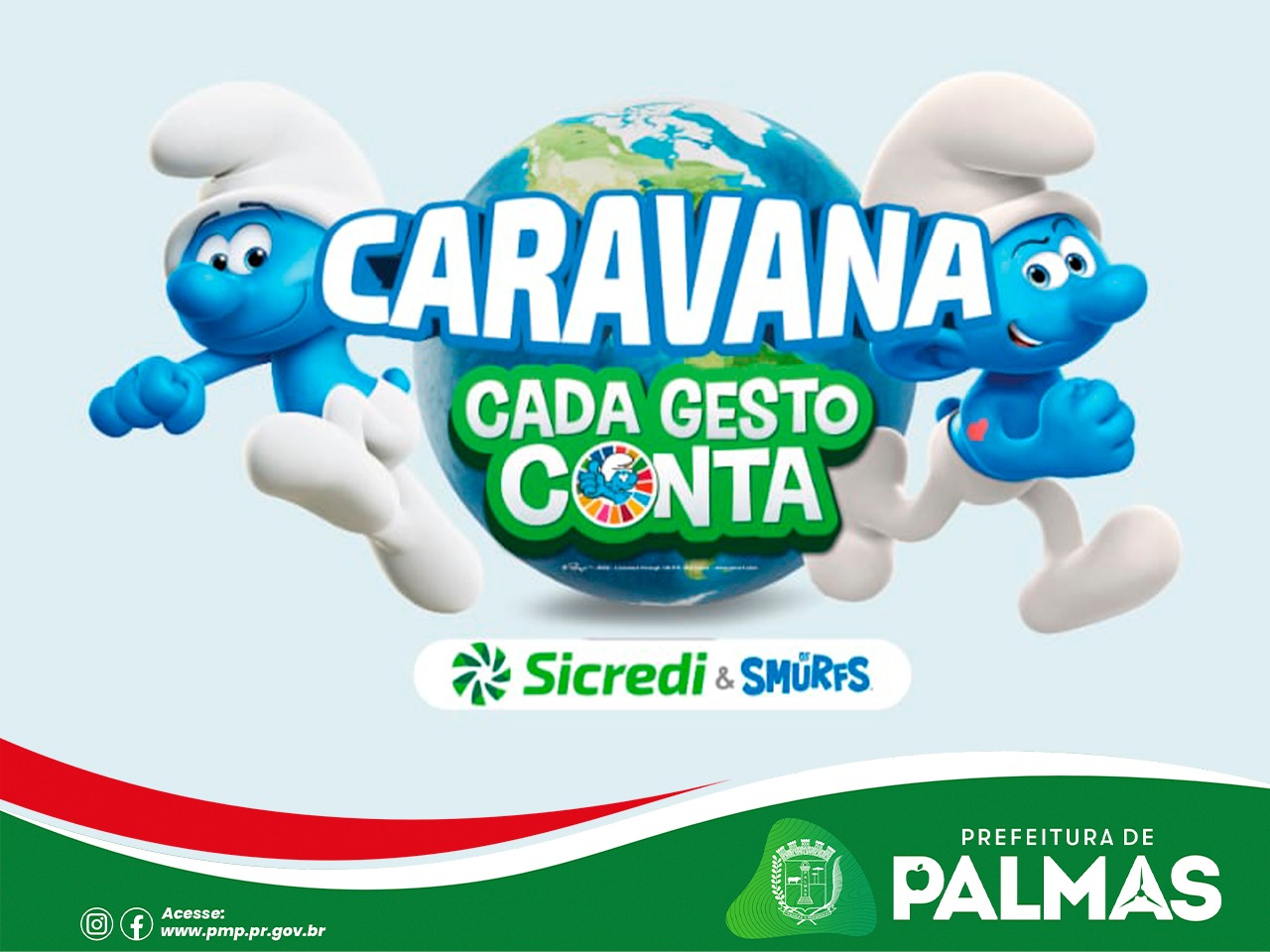 Alunos do Pré II participarão da Caravana “Cada Gesto Conta” – Sicredi & Smurfs em Palmas
